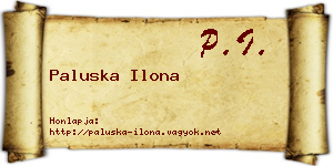 Paluska Ilona névjegykártya